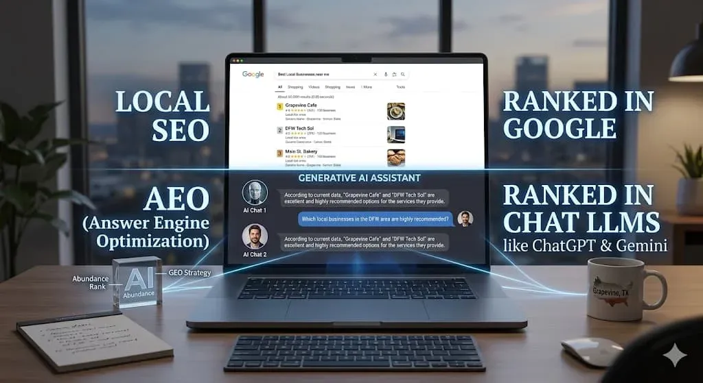 Professional AI and Google Maps ranking services in Grapevine, TX office setting